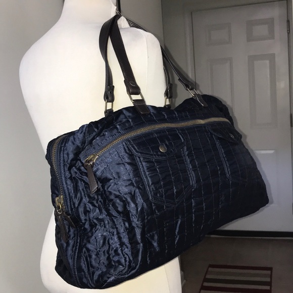 Large MIU MIU Royal Blue Quilted Nylon Tote Bag😘 - Picture 3 of 8